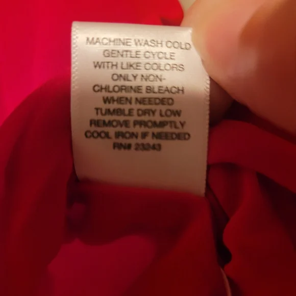 New York & Company Women's Red Lace Detail Blouse Size XXL - Picture 6 of 7